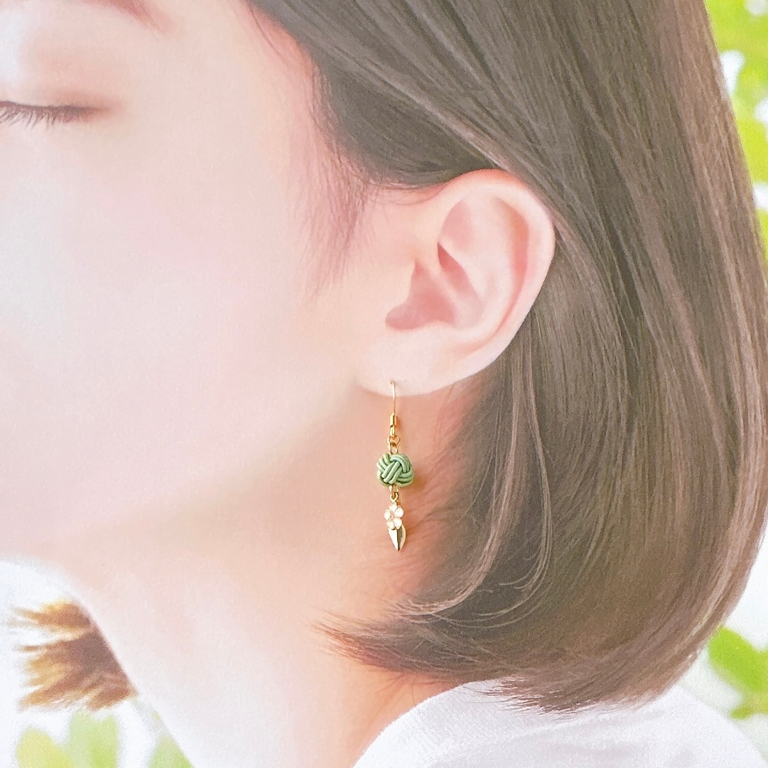 水引ピアス 水引イヤリング 水引アクセサリー 伝統工芸 金属アレルギー