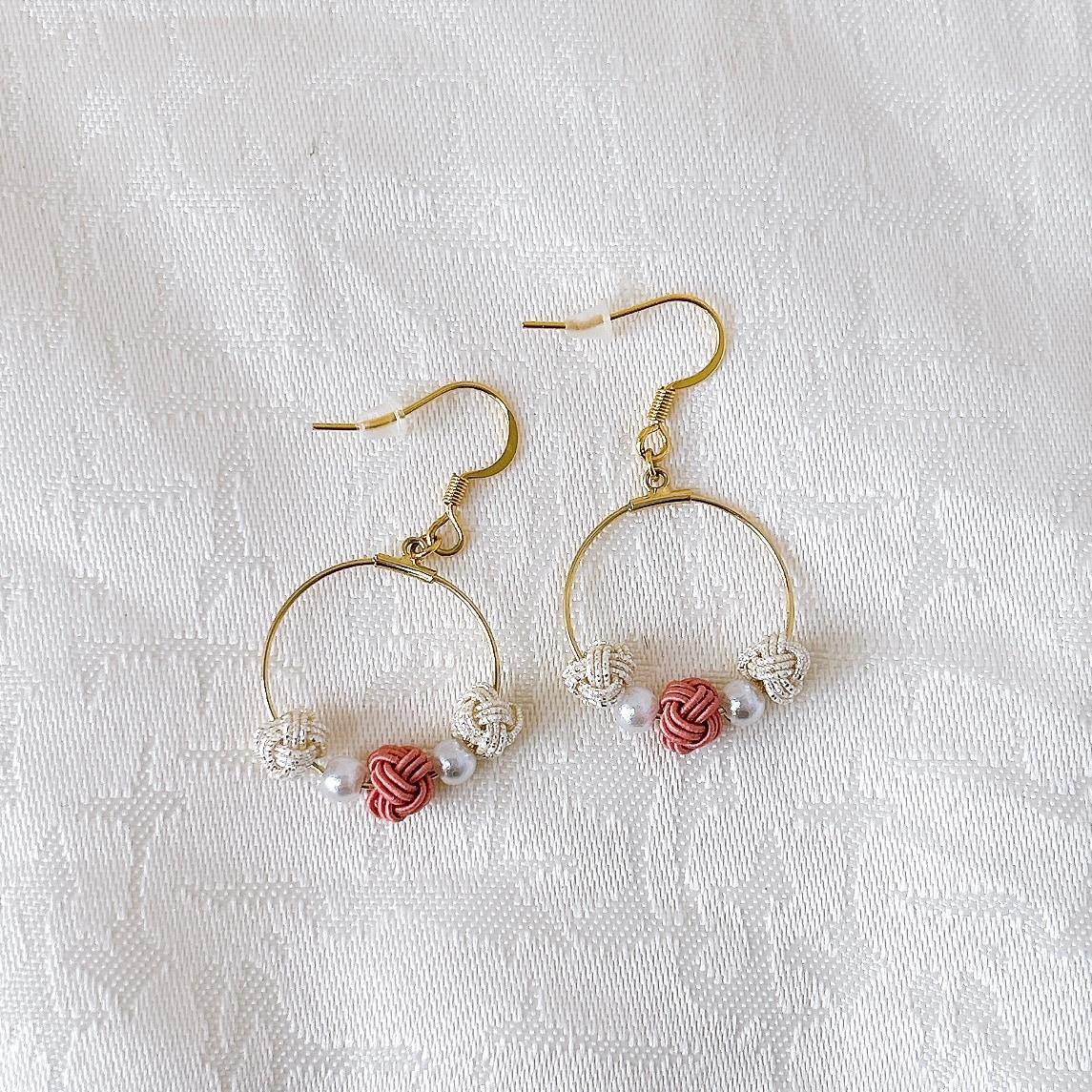 水引ピアス 水引イヤリング 伝統工芸 金属アレルギー対応 フックピアス