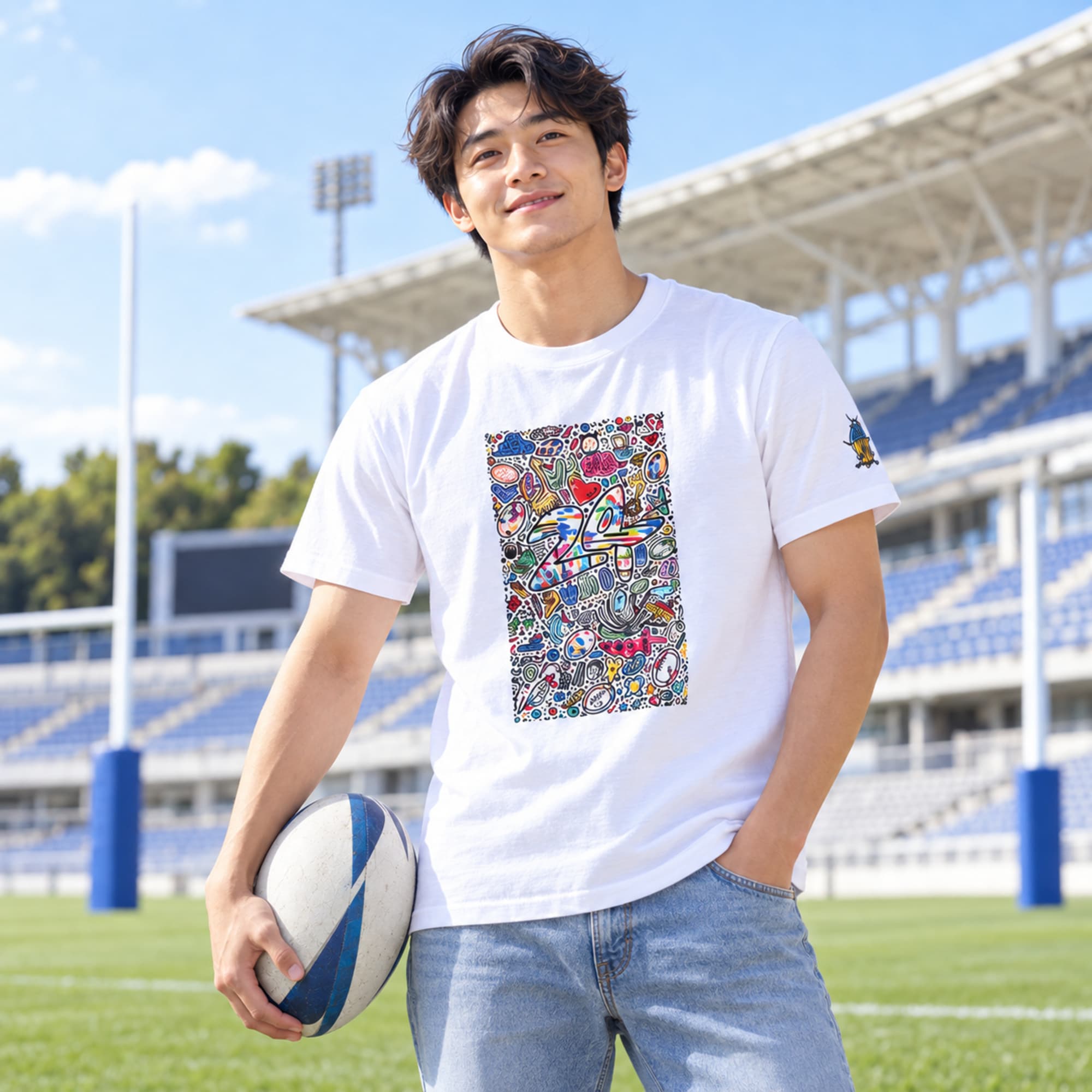 ワイルドナイツ コラボアートTシャツ｜ホワイト