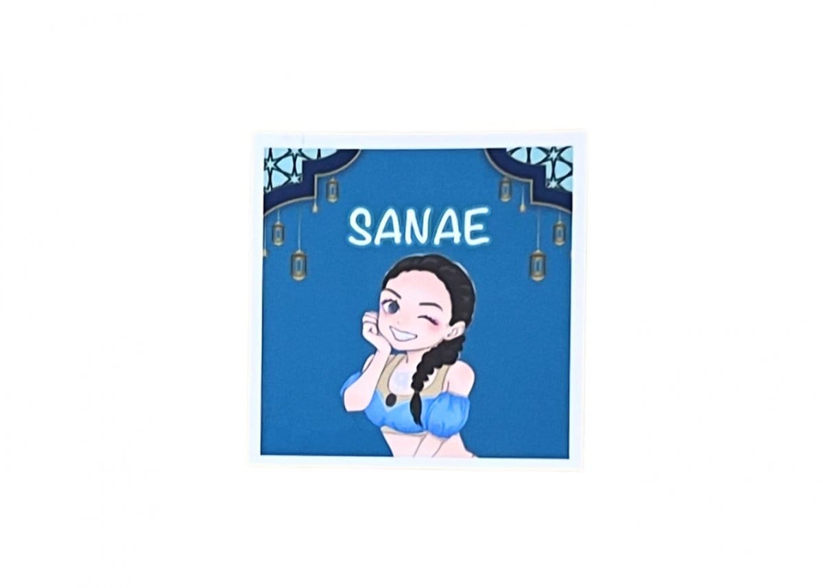 女子プロレスラー竹林早苗【ステッカー/5cm】2種類