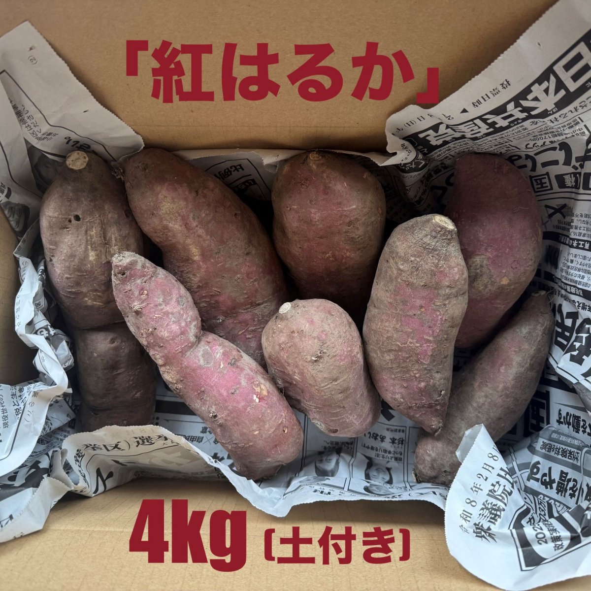 フードレスキュー【訳ありサツマイモ】河内長野産「紅はるか」４kg（土付き）