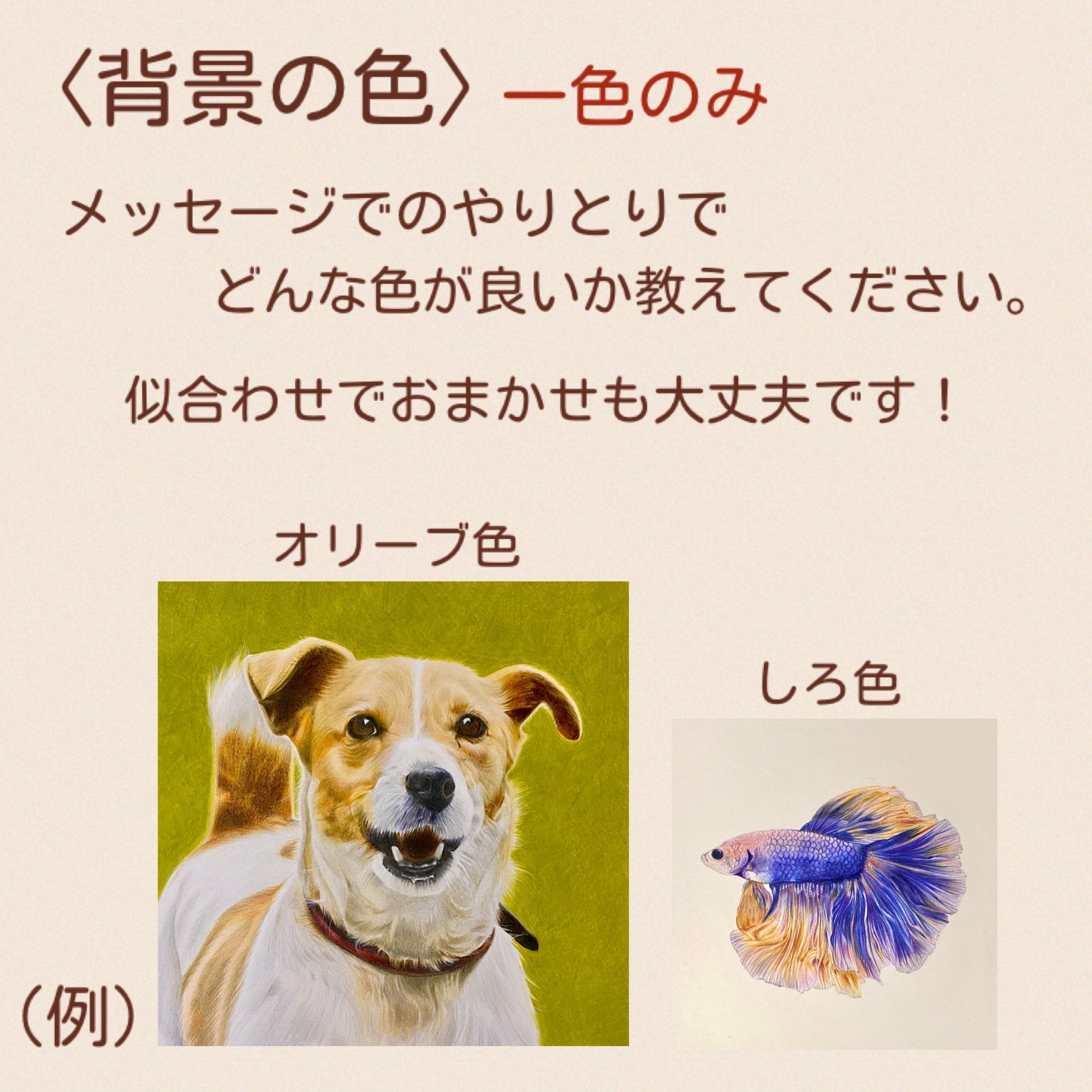 ペットの似顔絵オーダー〈10角/追加料金なし〉