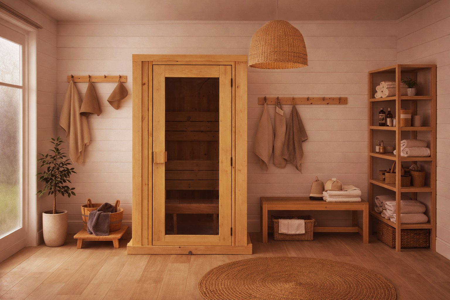 1～2名用【信濃SAUNA ～桧】ボックス型インドア(室内用)サウナ