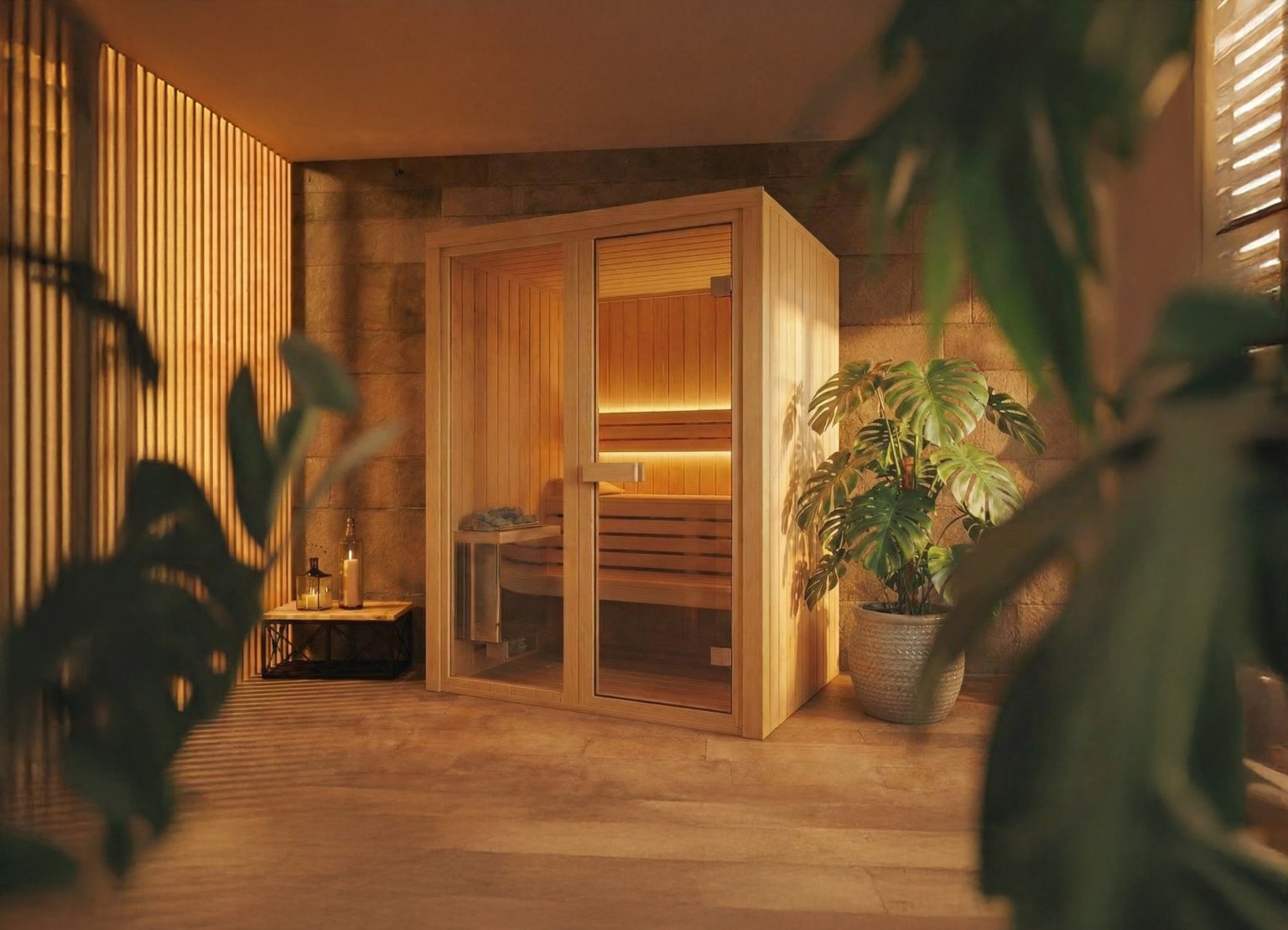 1～2名用【信濃SAUNA ～桧】ボックス型インドア(室内用)サウナ