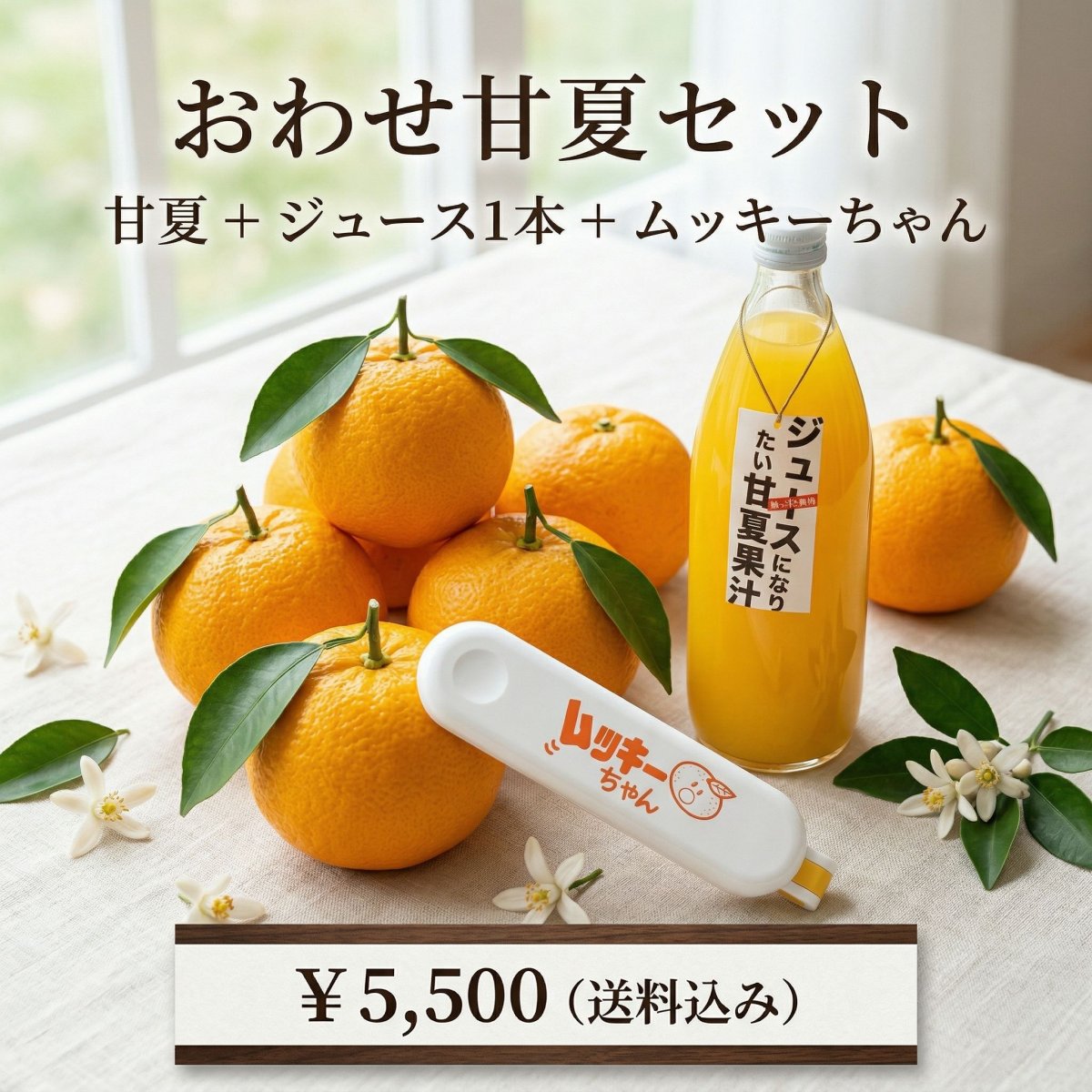 尾鷲甘夏まるごとセット（甘夏＋ジュース1本）｜送料込み・産地直送