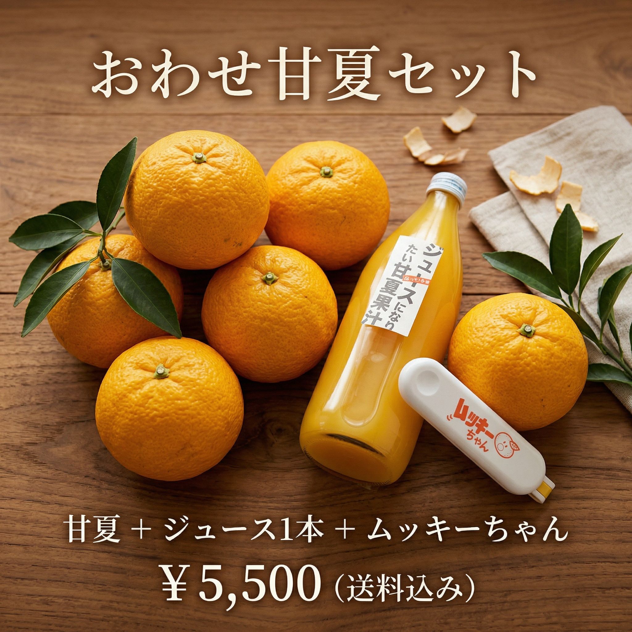 尾鷲甘夏まるごとセット（甘夏＋ジュース1本）｜送料込み・産地直送