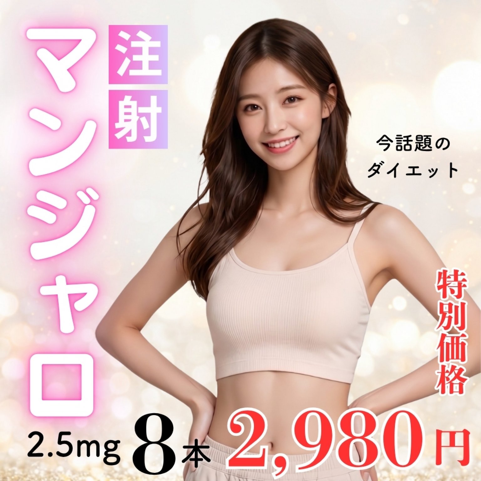 【現地払い専用】マンジャロ2.5mg×8本 特別まとめ買いプラン｜医師の問診＆対面処方で安心♪