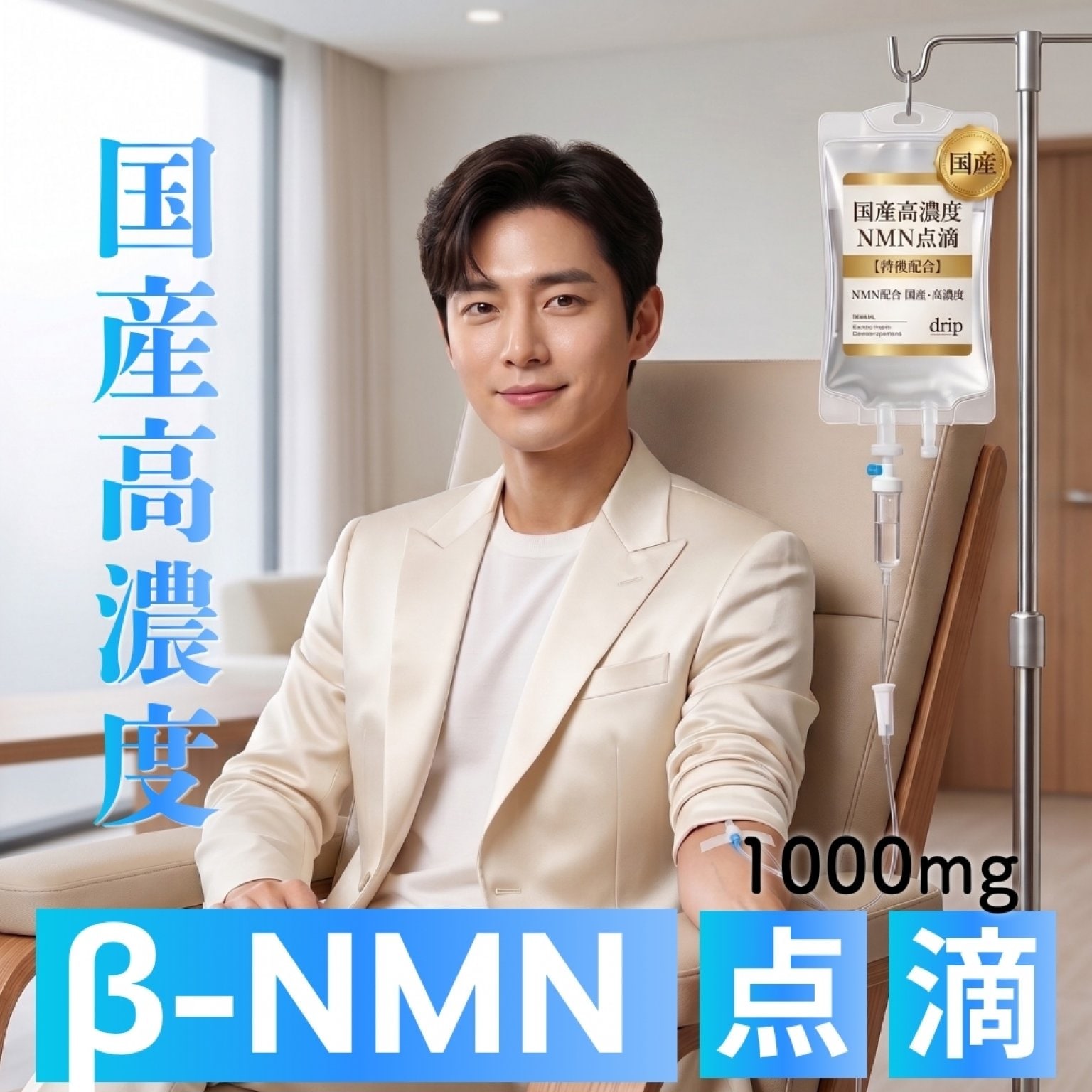 【国産高濃度】β-NMN 点滴 /  1000mg ※現地決済専用