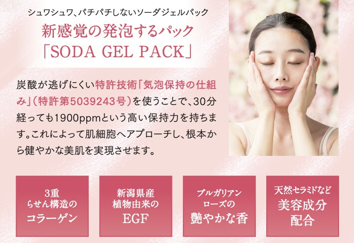 炭酸パック SODA Gel Pack 【A剤、B剤各80g】約15回分(お家エステ