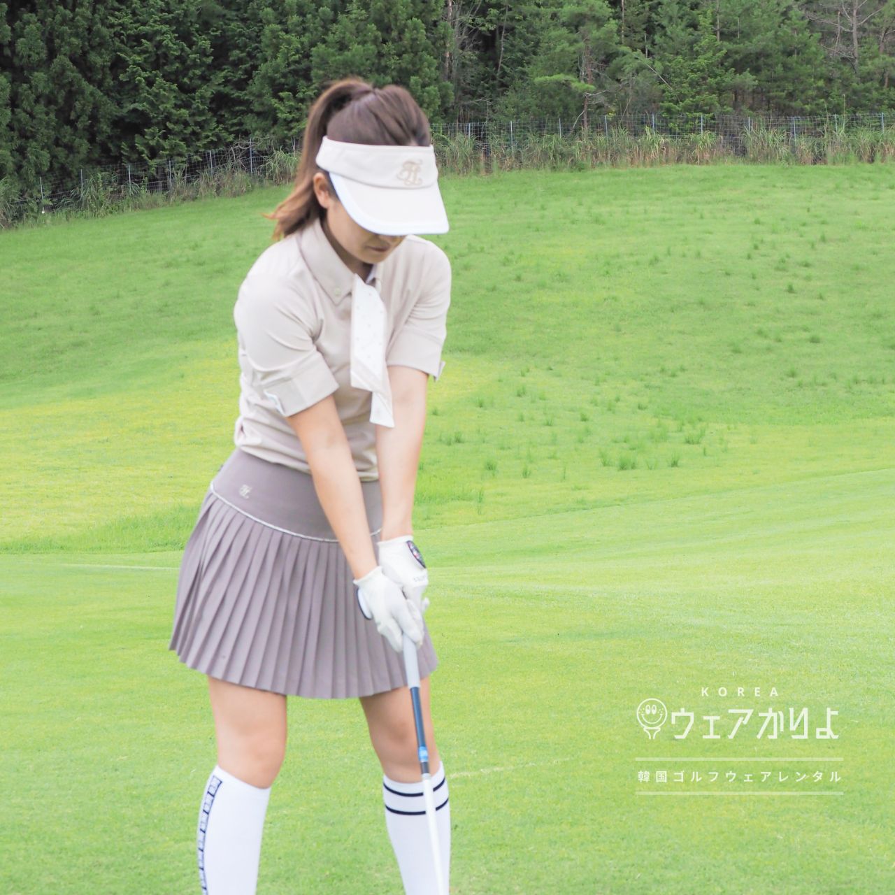 Fair Liar ビーズフレアプリーツスカート ベージュ Sサイズ ウエアかり