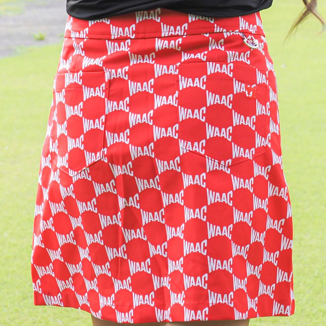 WAAC ワック ハイウエストAラインキュロットスカート レッド 2サイズ