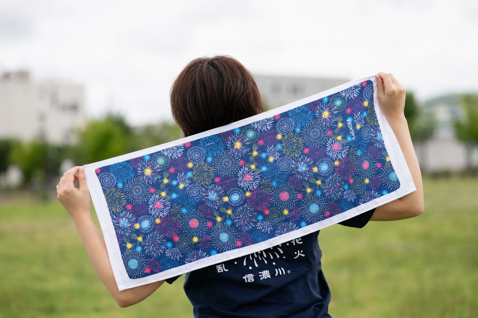 長岡花火手ぬぐいタオル2025/長岡土産/花火グッズ/今治製