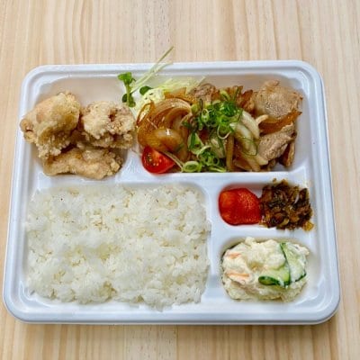 ㊱唐揚げ＆三元豚生姜焼き弁当