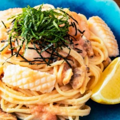 (60)魚介たっぷり明太青じそパスタ