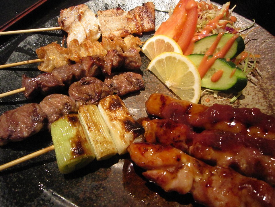 串焼の盛り合わせ8本