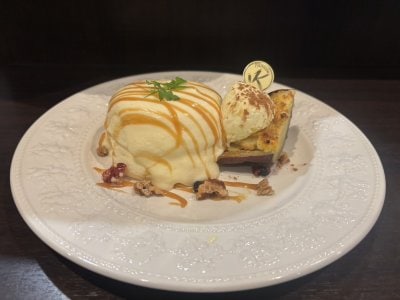 スイートポテトとキャラメルカスタード