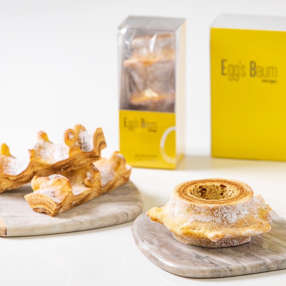 こだわりたまごの手作りバウムクーヘン ハードタイプ〖 KAGAYAKI-かがやき- 〗ホールMサイズ