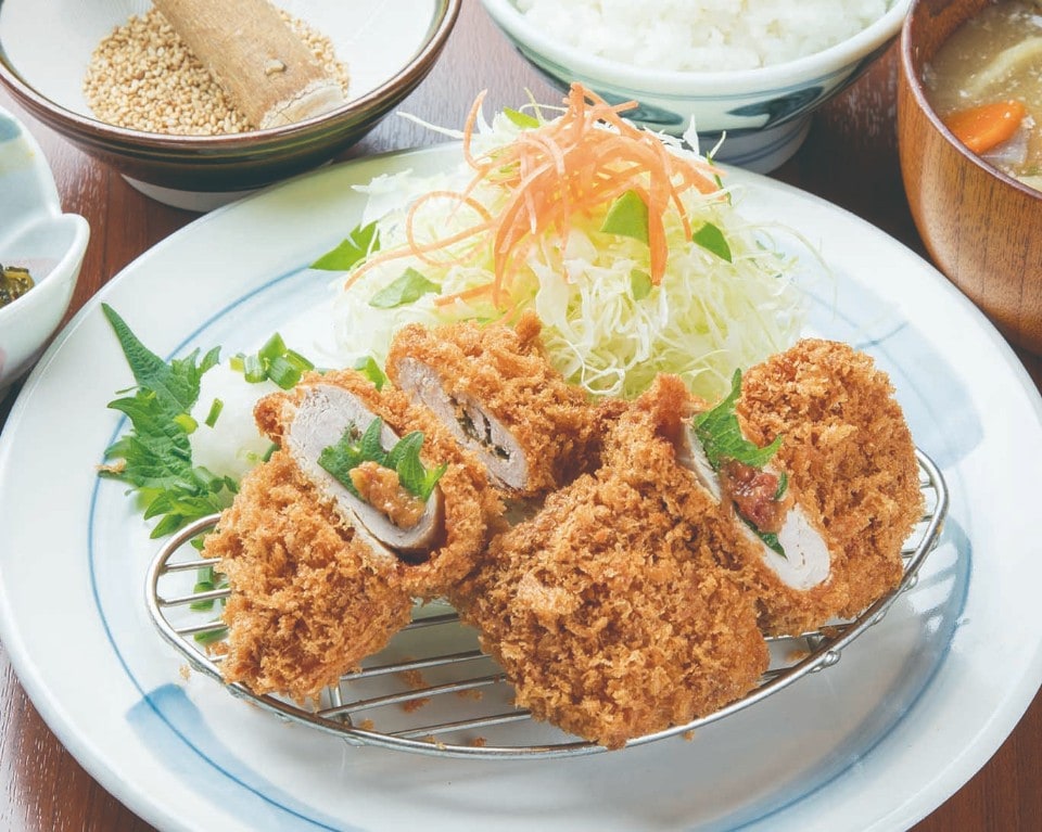 梅しそはさみ揚げ膳