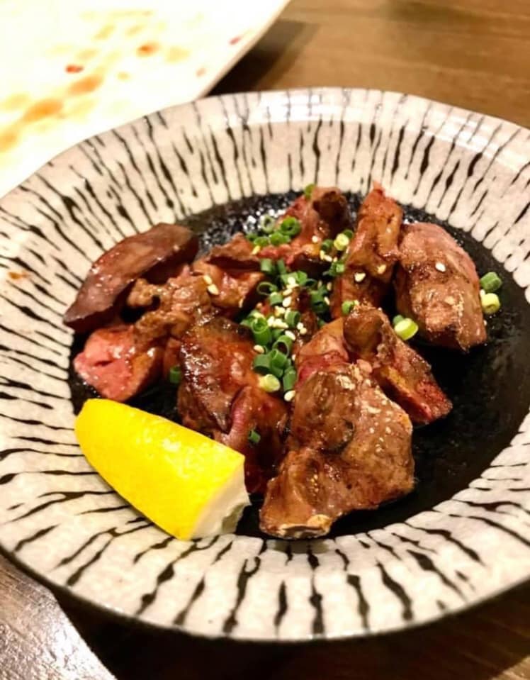 あぶりレバーのねぎゴマあえ