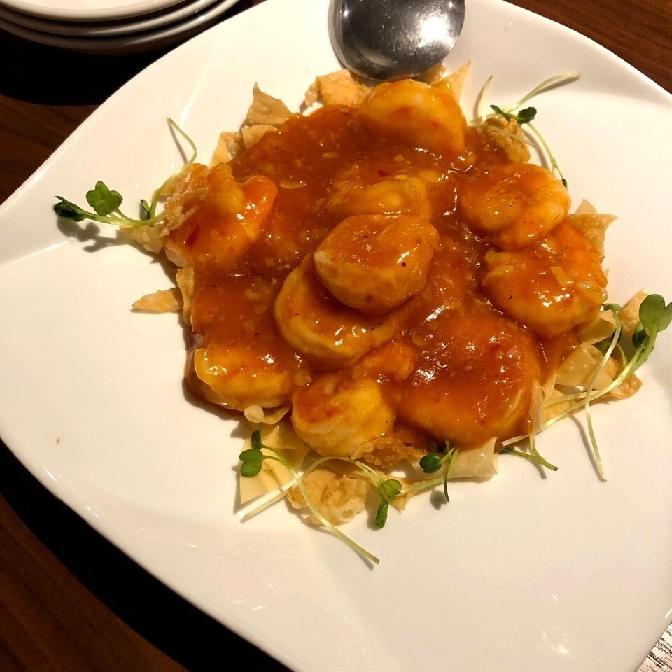 ぷりぷり大エビのチリソース（S）