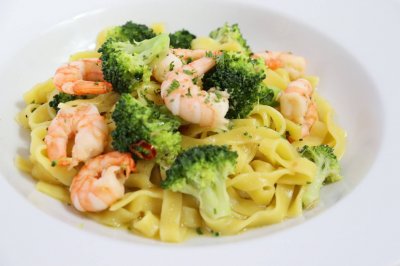 海老のペペロンチーノ