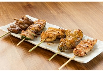 片山鳥肉店おすすめ焼き鳥5本盛り合わせ
