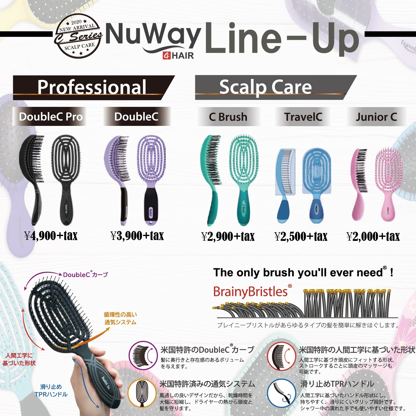 NuWay4hair Double C｜日本初上陸！話題のヘアブラシ