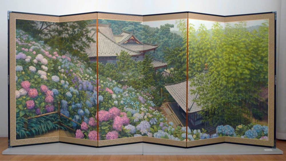 真作　遠藤桑珠　「水辺」　日本画 真作 遠藤桑珠「水辺」日本画 2024