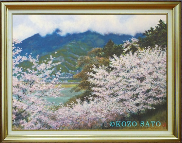 日本画】佐藤宏三画伯「雨上がる」