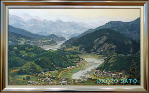 日本画】佐藤宏三画伯 「南部一望」