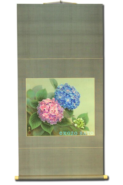 「紫陽花図」F10号 絹本彩色 2017年制作 個人蔵