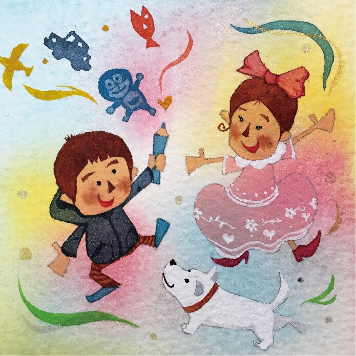 甥っ子姪っ子ちゃんへのプレゼント_北欧風イラスト_オーダーメイド