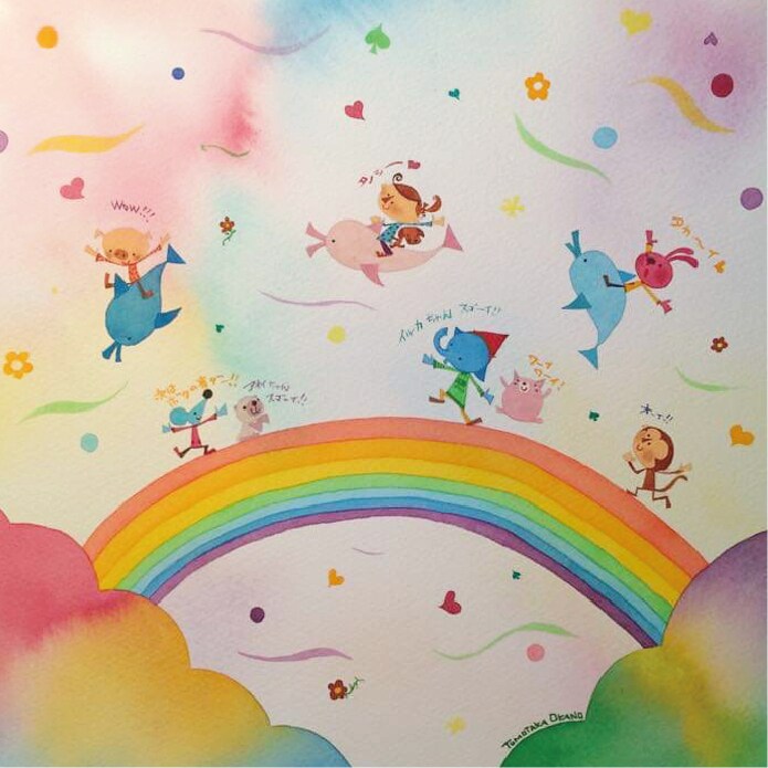 お子様の10才のお誕生日記念_北欧風イラスト_オーダーメイド