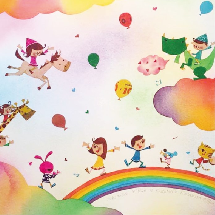 家族の好きなものの絵_北欧風イラスト_オーダーメイド