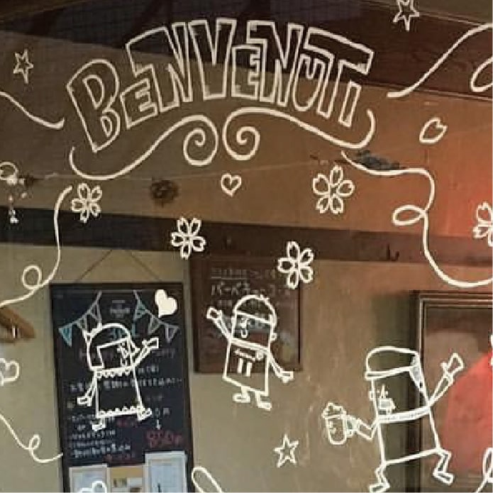 神家食堂_北欧風イラスト_オーダーメイド_壁画窓絵