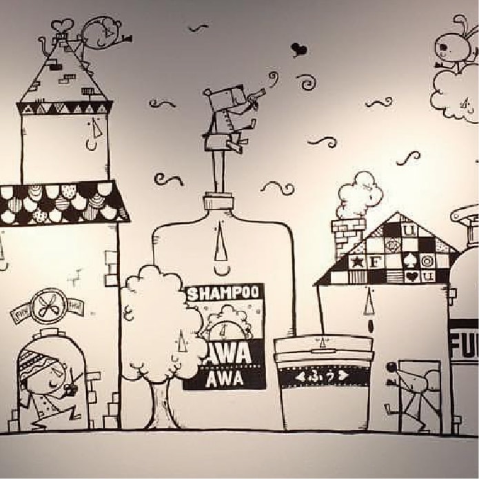 FuuHairWorks_北欧風イラスト_オーダーメイド_壁画窓絵