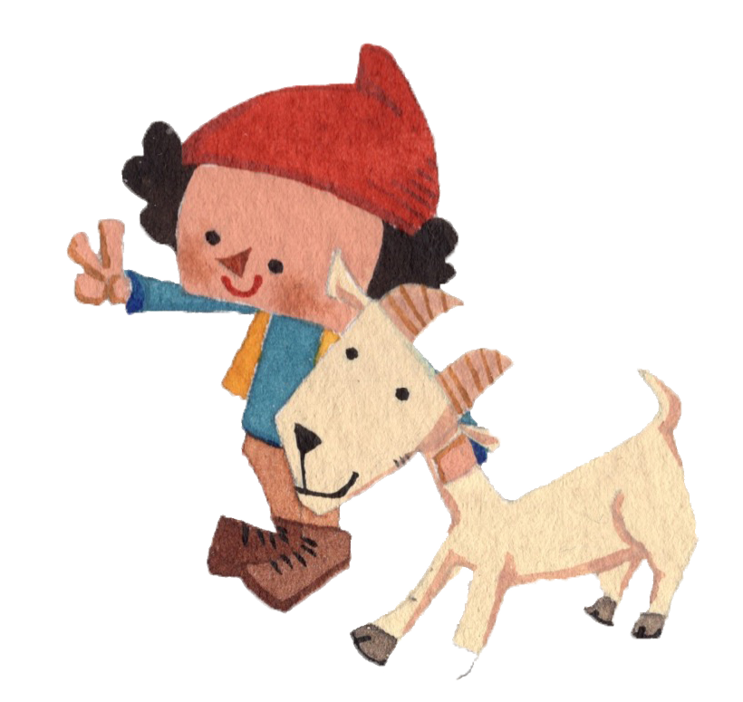 こびと_やぎ_TomotakaOkano_岡野友敬_TomotakaOkanoおかのともたか_北欧風イラスト_さいたま市画家