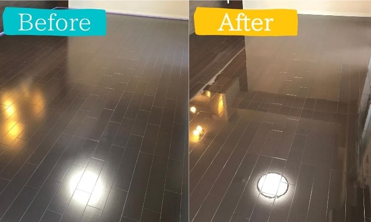 沖縄県のプチリフォームなら 超耐久フロアコーティング・水廻りコーティング専門店 クリーンガード　UV硬化フロアコーティング（油性光沢強め）　