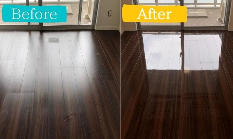 沖縄県のプチリフォームなら 超耐久フロアコーティング・水廻りコーティング専門店 クリーンガード　UV硬化フロアコーティング（油性光沢強め）