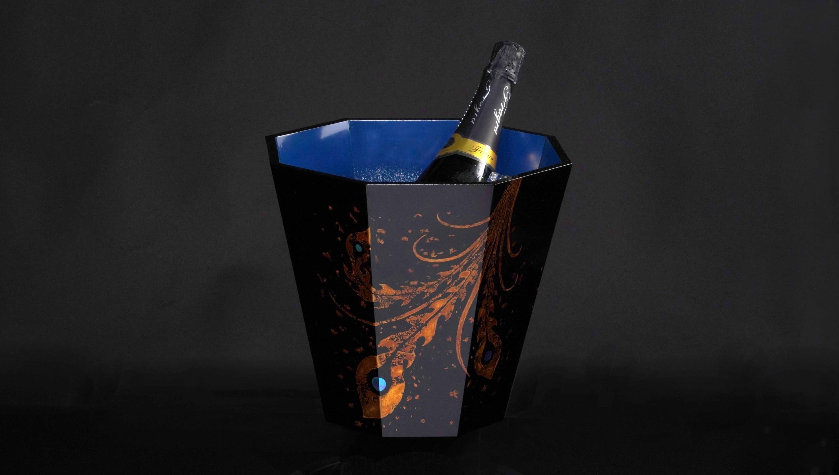 りゅうぎん琉球漆芸技術伝承支援事業|琉球漆器ワインクーラー鳳凰|