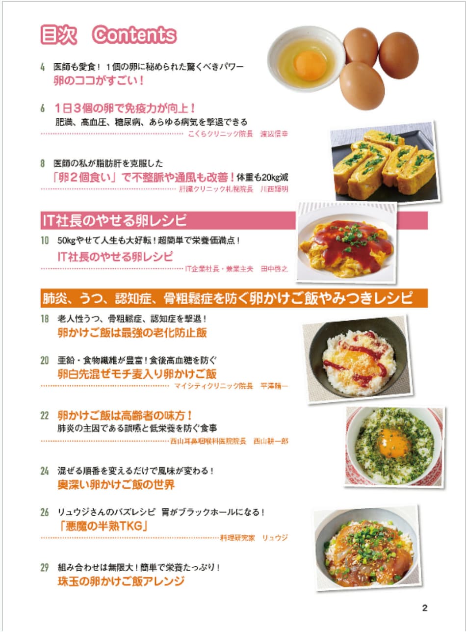 卵レシピ・目次