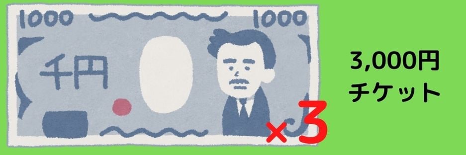 応援チケット３千円