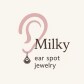 milky earspotjewelry